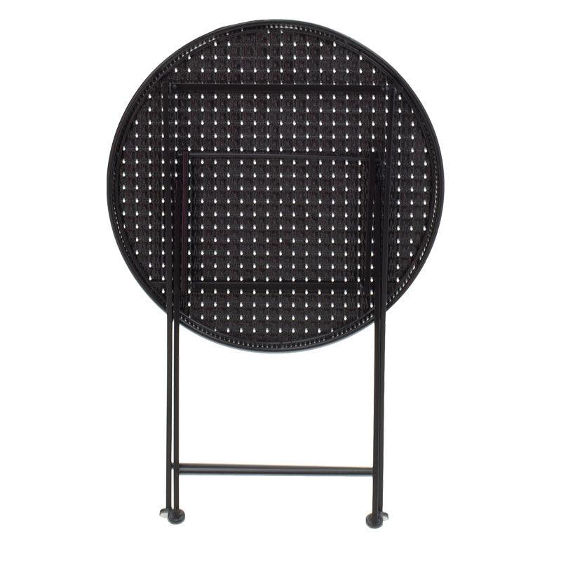 Set Masa si Scaune Gradina Walen 3 Piese Negru, Alb, 60x60x93 cm - Negru