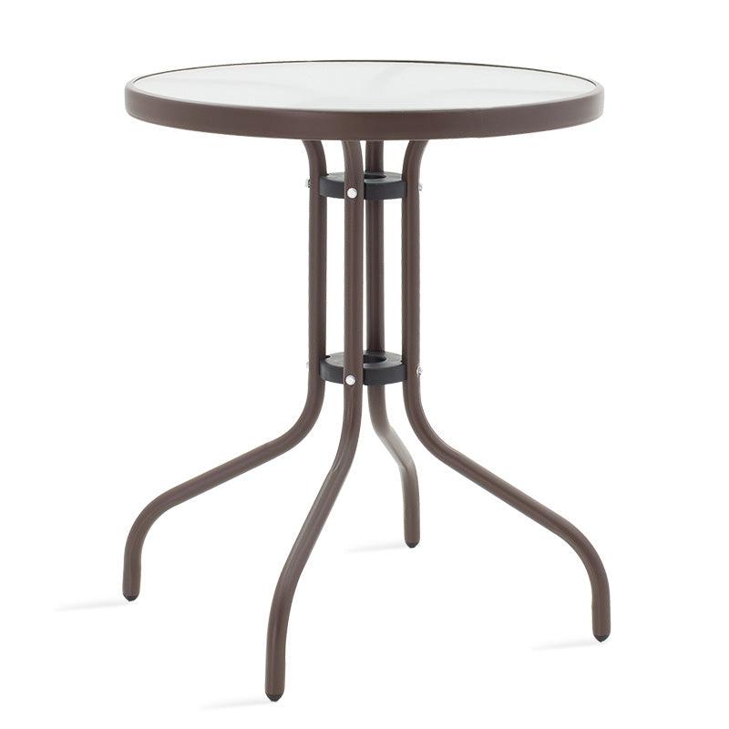 Set Masa si Scaune Gradina Watson-Obbi 3 Piese, Maro, 60x60x70 cm