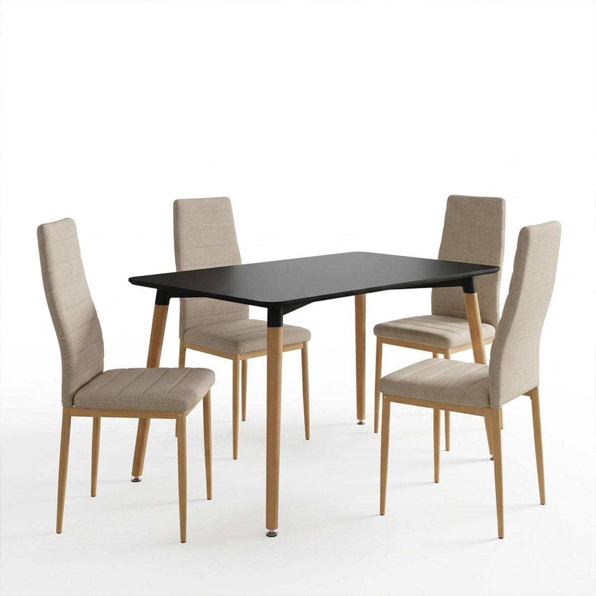 Set masa si scaune Parker Dining, 120x80x76 cm - Bej