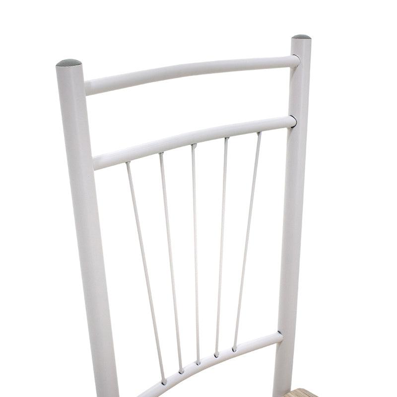 Set masa si scaune Roza, 5 piese, Nuc - Alb - Sonoma - Gri, 120x70x75 cm - Alb