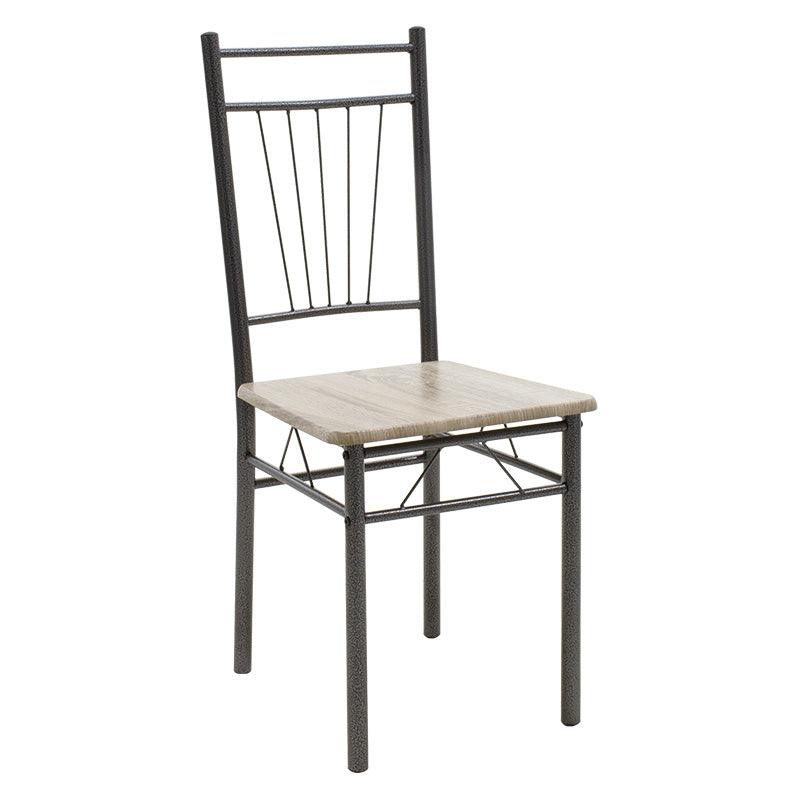 Set masa si scaune Roza, 5 piese, Nuc - Alb - Sonoma - Gri, 120x70x75 cm - Sonoma