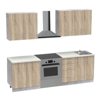 Dulap Bucatarie Set mobila bucatarie 4 buc Festa V Sonoma 160x60x85 cm