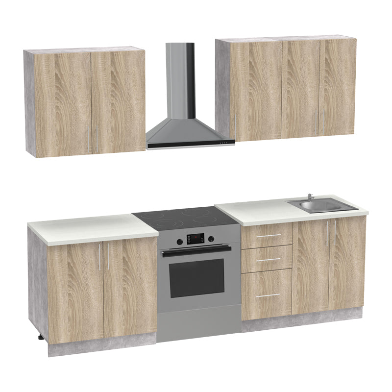 Dulap Bucatarie Set mobila bucatarie 4 buc Festa V Sonoma 160x60x85 cm