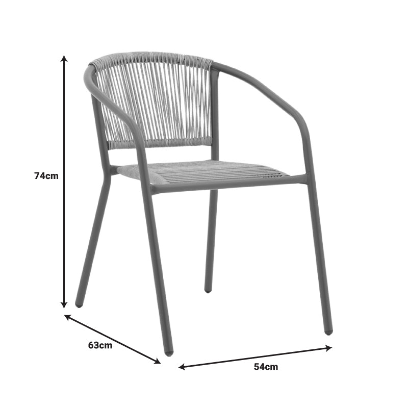 Set Mobilă de Luat Masa cu Funcție Modulară Valor-Lindaria, Metal și Sticlă, Gri, 110x60x70 cm