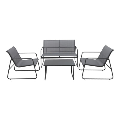 Set mobilier de grădină cu funcție outdoor Veranda, textilenă-metal, Antracit, 200x150x85 cm, imagine suplimentara