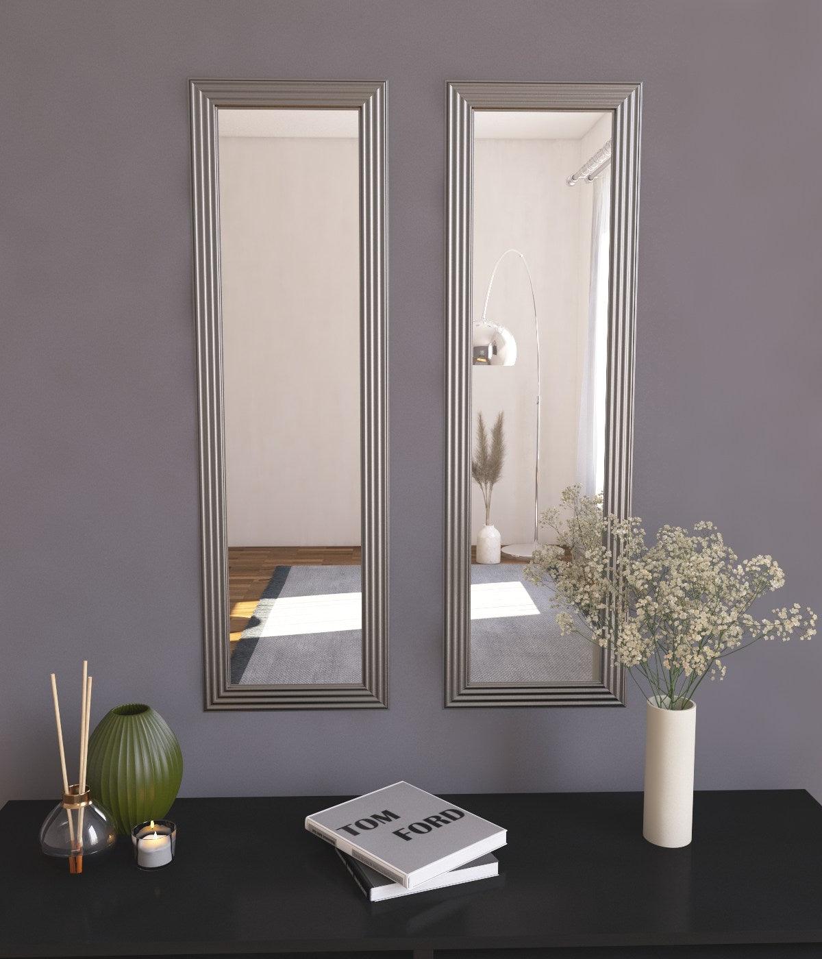 Set oglinzi (2 bucăți) Candy - Silver, Argint, 3x90x30 cm