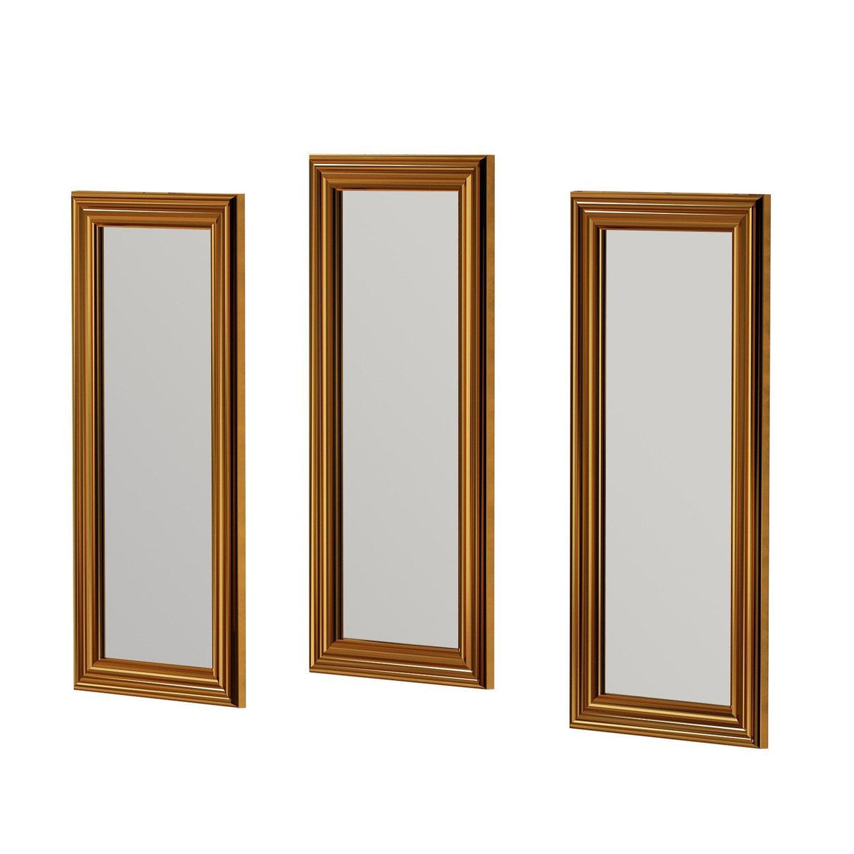 Set oglinzi (3 bucăți) Lavia - Gold, Aur, 3x70x30 cm