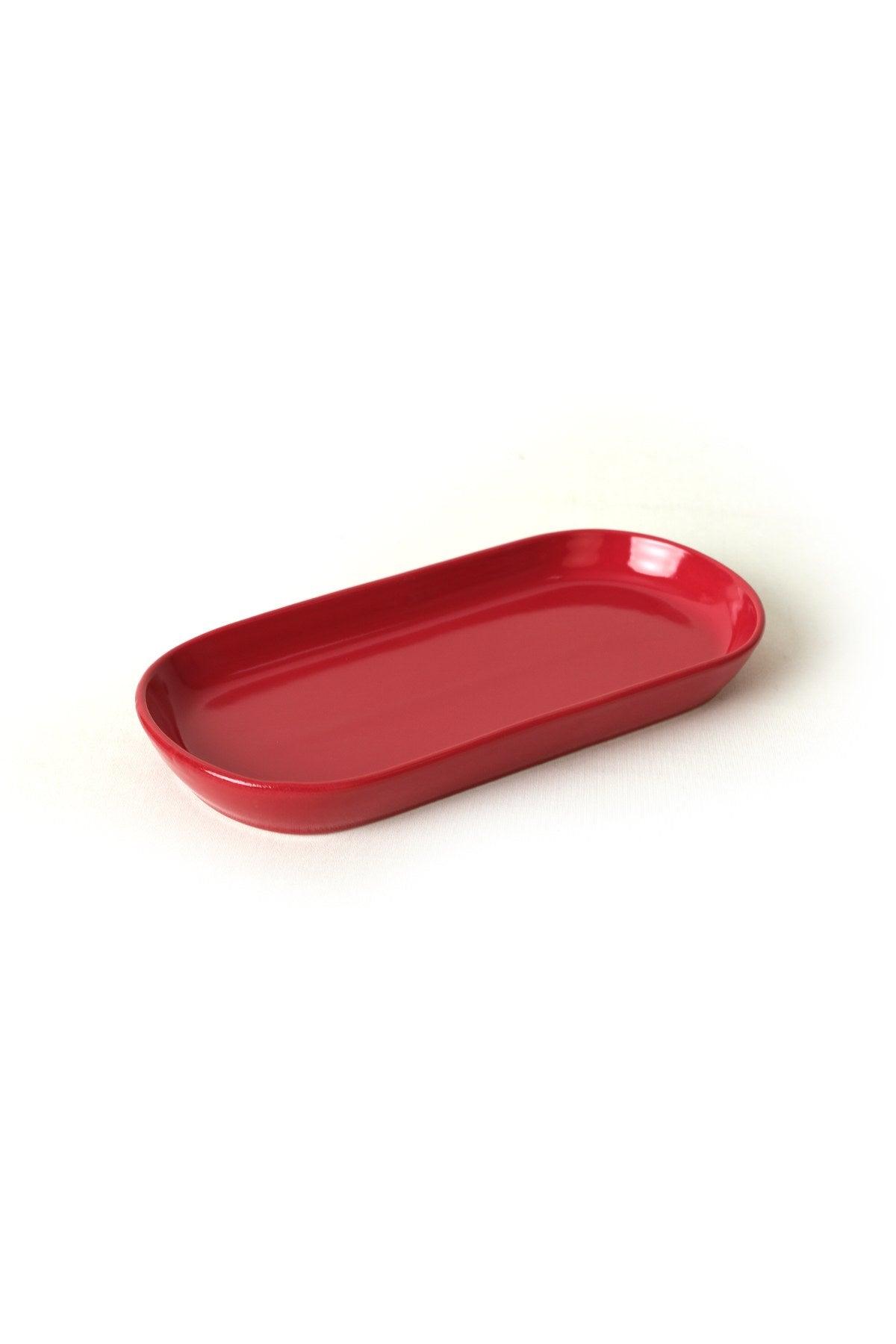Set Platou (2 Pieces), Roșu, 10x3x26 cm