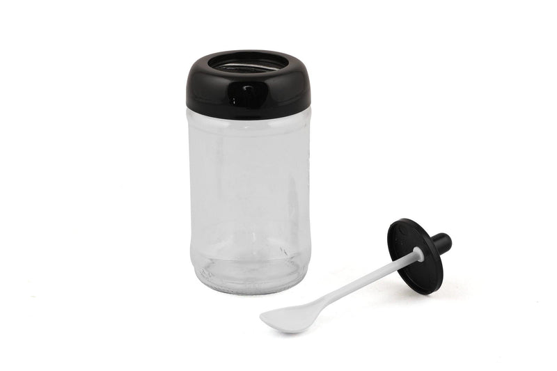 Set recipiente pentru condimente Kosova, Sticla, 300 ml, 12 bucati, Lingura, Transparent
