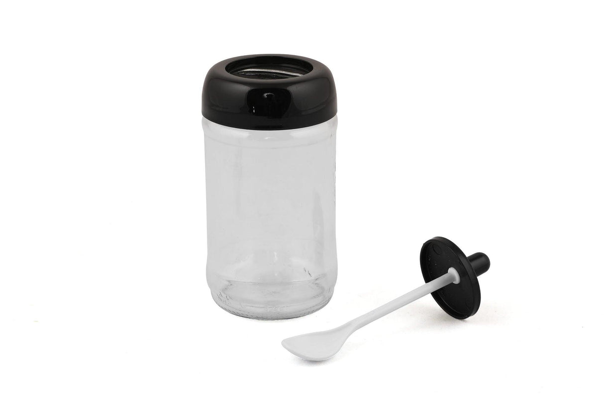 Set recipiente pentru condimente Kosova, Sticla, 300 ml, 12 bucati, Lingura, Transparent