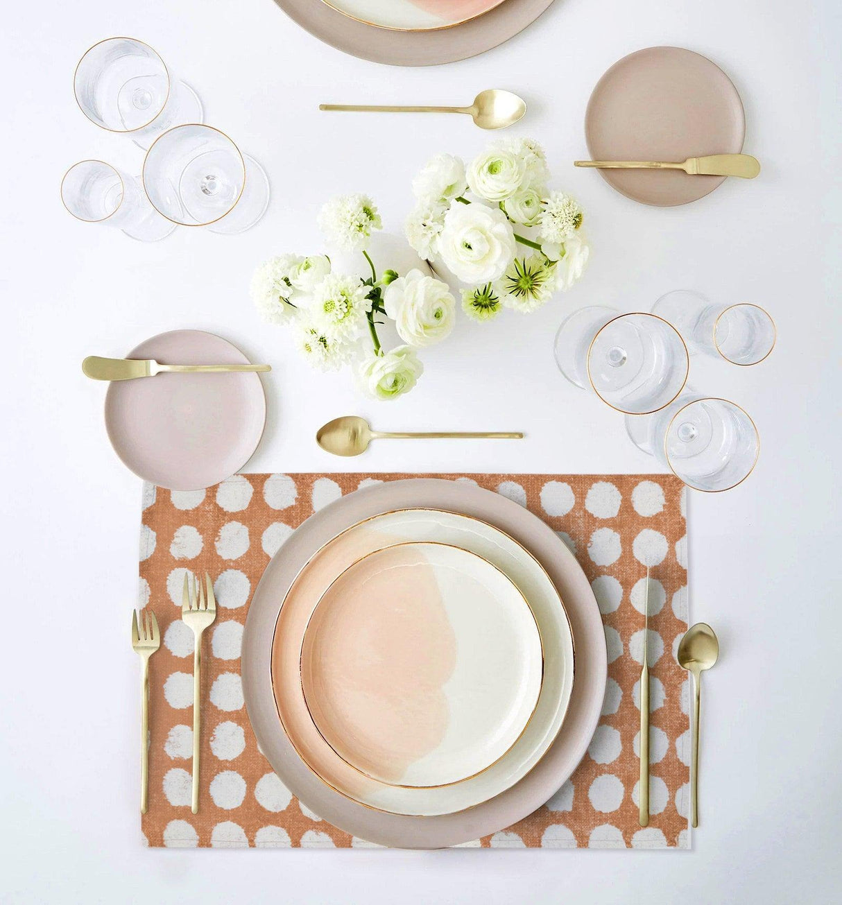 Set Suporturi pentru Farfurii Table Mat Set TXT0292, Alb, 25x1x15 cm