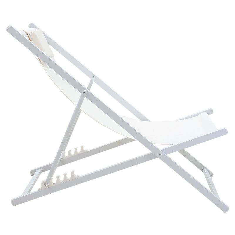 Sezlong Corte fag aluminiu texMaron, 190x70 cm - Alb