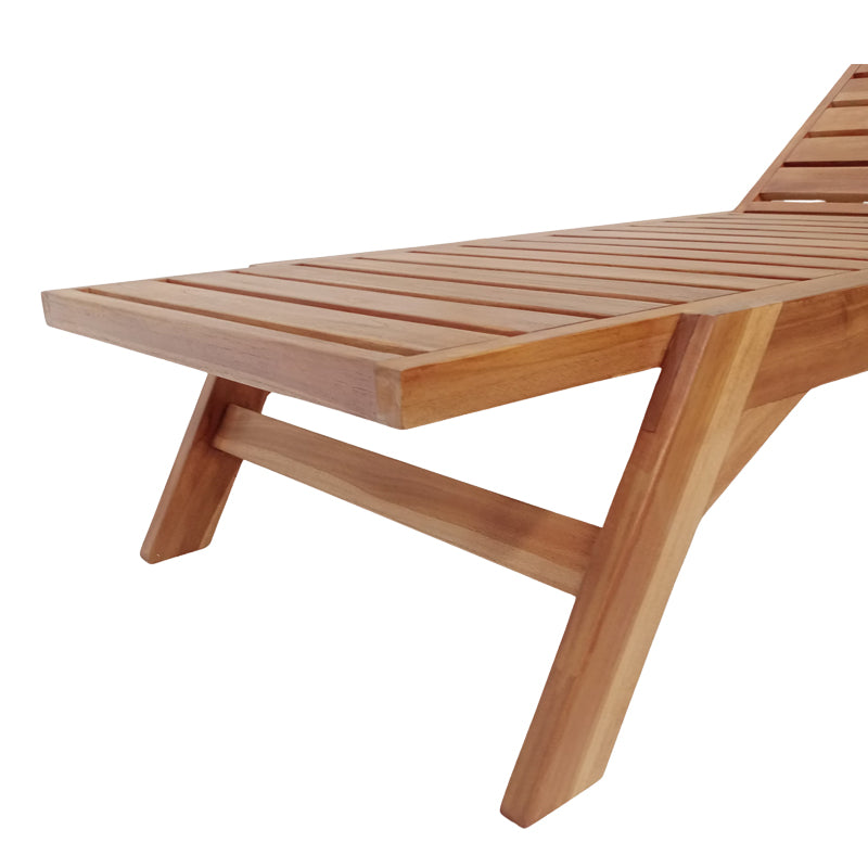 Sezlong de gradina Melop Boho, Natural, 200x70x35 cm
