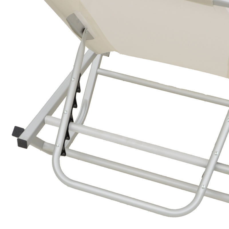 Sezlong Dessie pliabil aluminiu plasa, 56x188x30 cm - Bej
