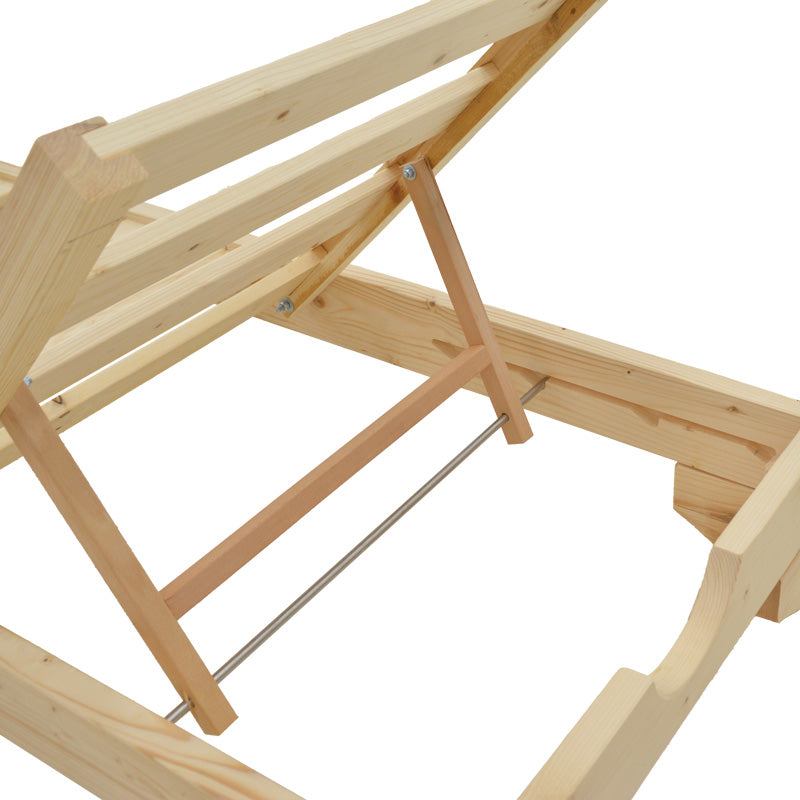 Şezlong Fendy din lemn de brad, Natural, 72x200x24 cm