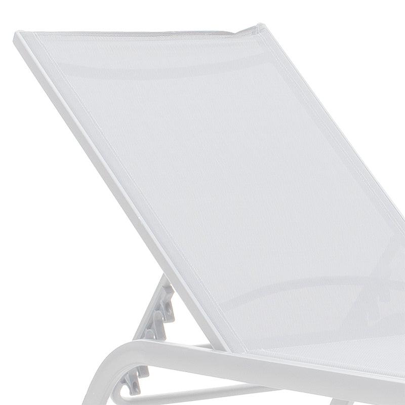Sezlong Jaipur aluminiu tex Maron, Alb - Antracit, 65x192 cm - Alb