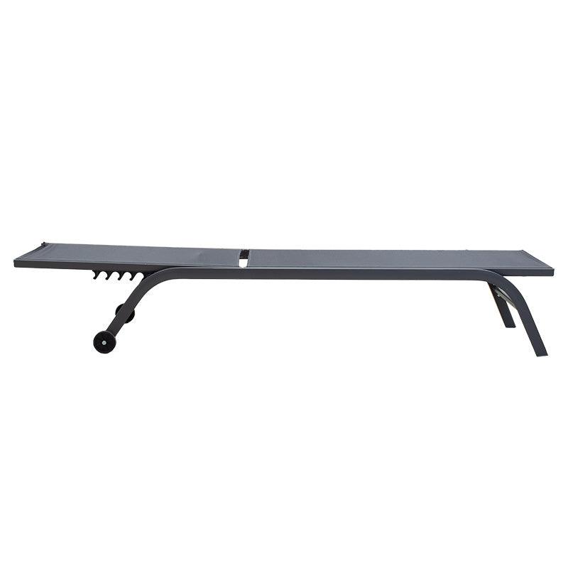 Sezlong Jaipur aluminiu tex Maron, Alb - Antracit, 65x192 cm - Antracit