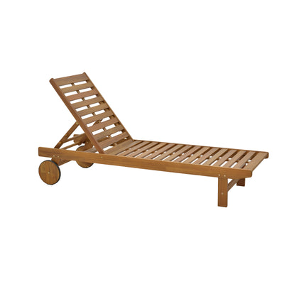 șEzlong Sezlong Weylar lemn de salcam Natural 60x193x30 cm