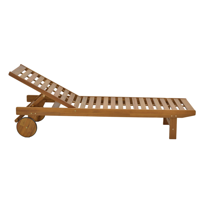 Sezlong Weylar lemn de salcam, Natural, 60x193x30 cm, perspectiva suplimentara