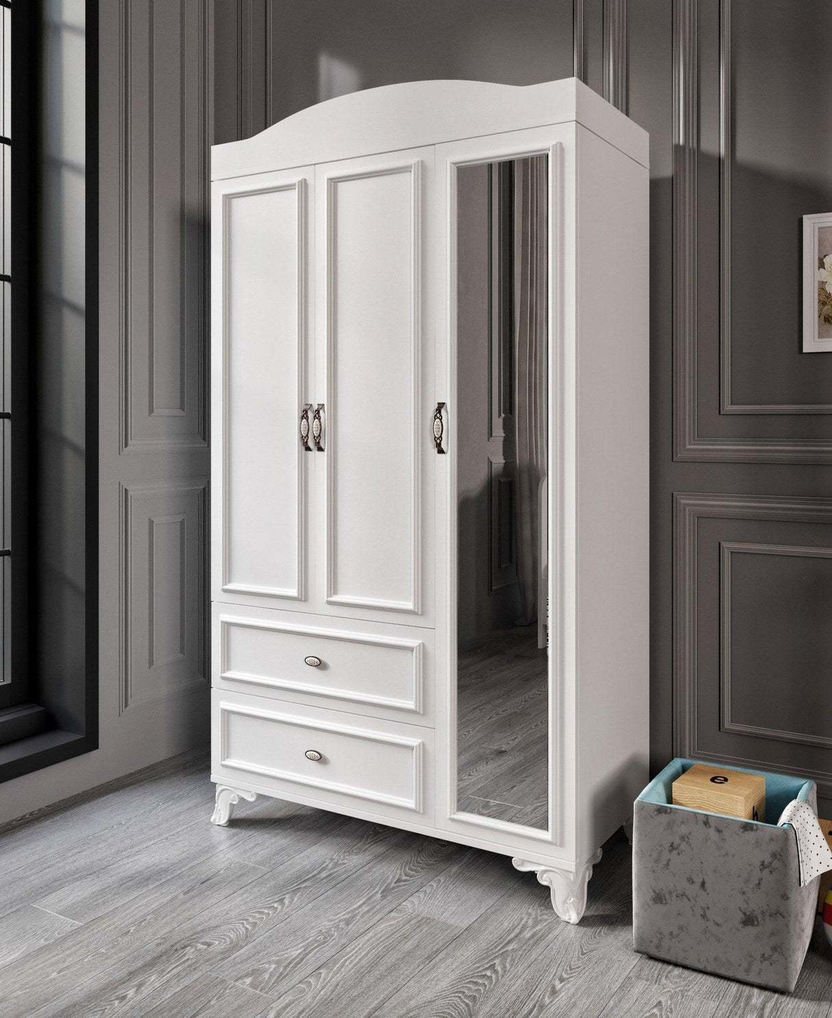 Sifonier Lisa, Alb, 42x184x105 cm