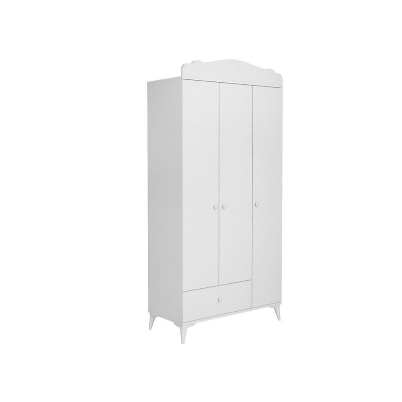 Dulap Copii Sifonier Sansa, Alb, 40x184x90 cm