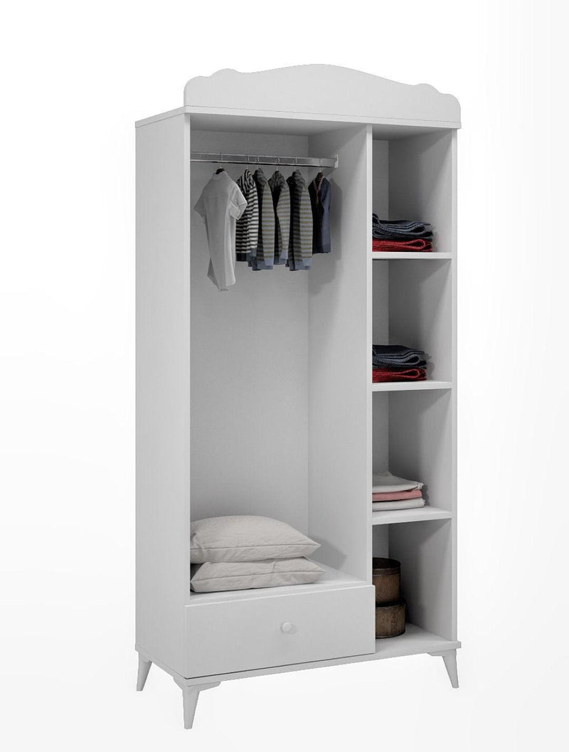 Sifonier Sansa - White, Alb, 40x184x90 cm