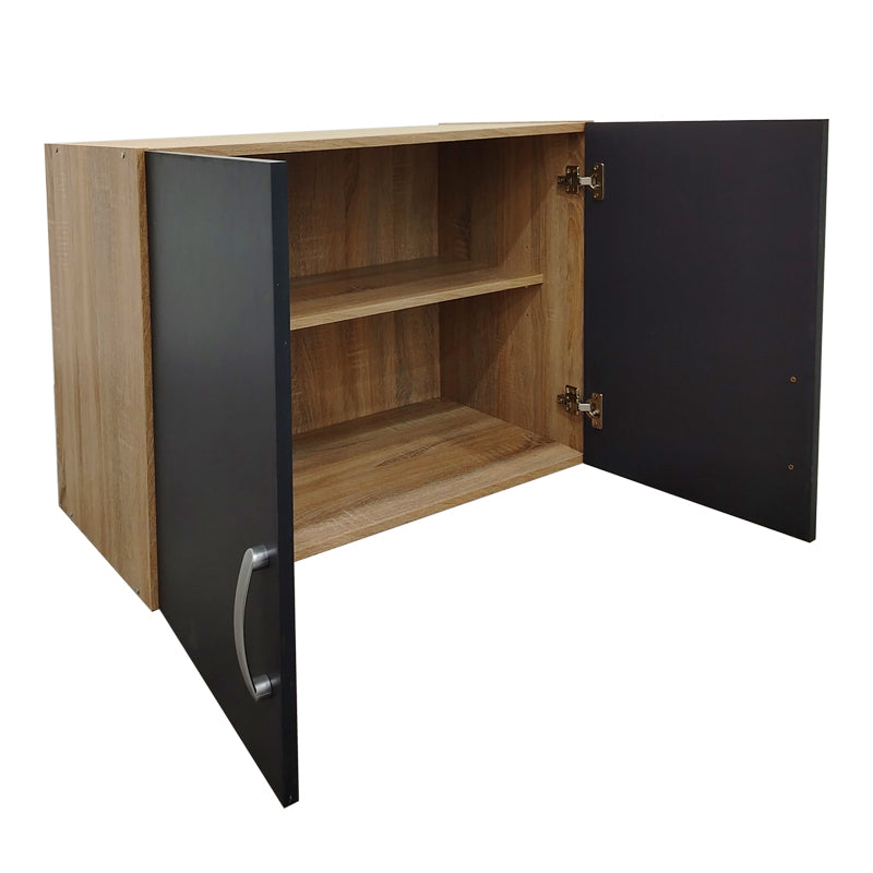 Dulap superior Athos cu 2 usi, 80x42x60 cm - Sonoma-Antracit