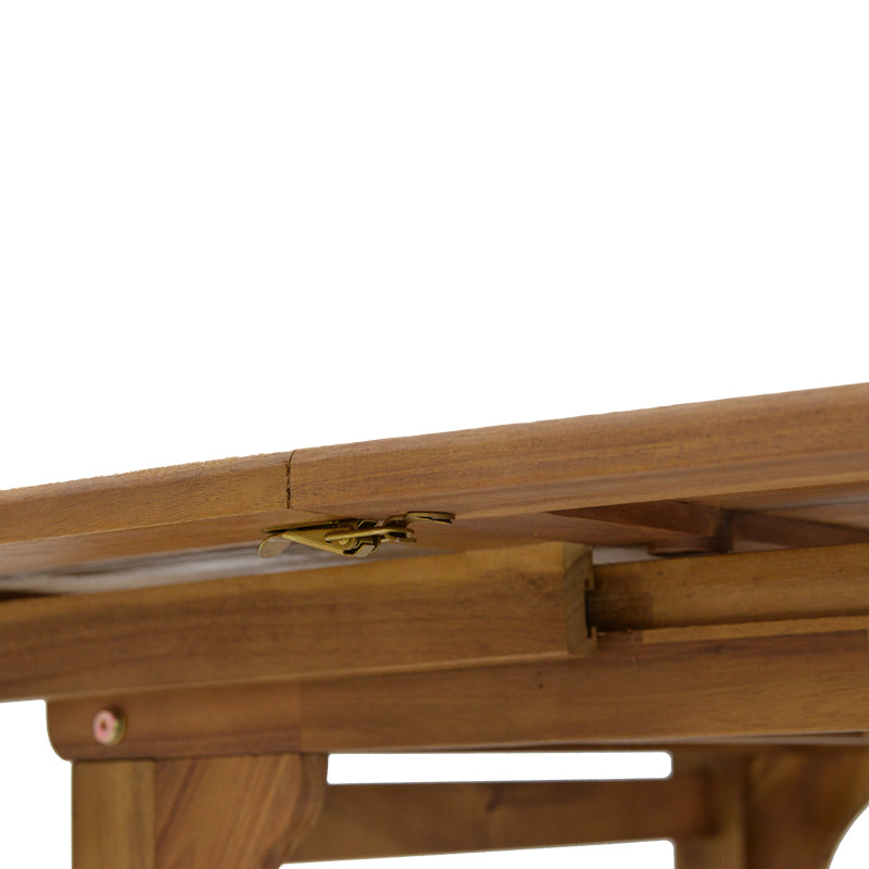 Sufragerie Bistrual-Sopho set 5 lemn masiv de salcâm Natural extensibil, 200/150x100x75 cm, perspectiva suplimentara