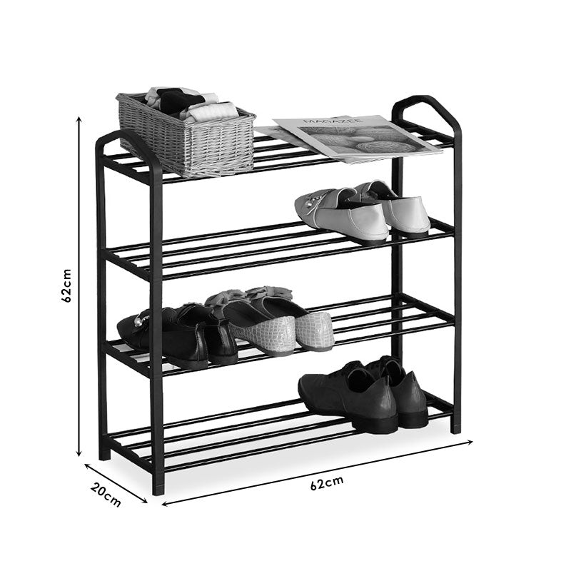 Suport Pantofi Ramon 12 Perechi, Negru, 62x20x62 cm, perspectiva suplimentara