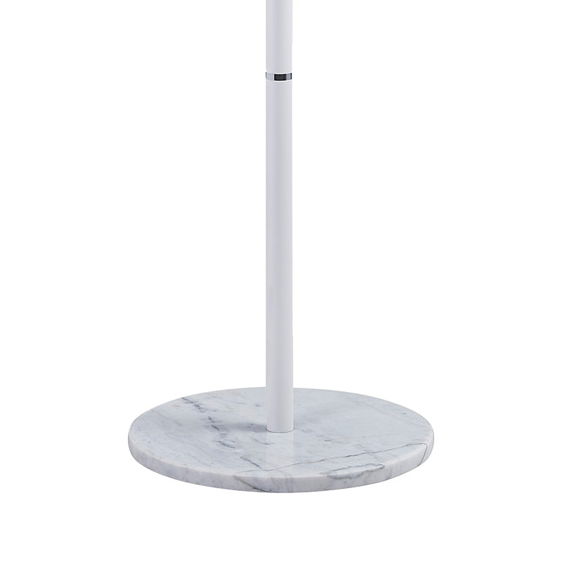 Suport pentru haine Adriana metalic, Alb - Negru, D37x172 cm - Alb