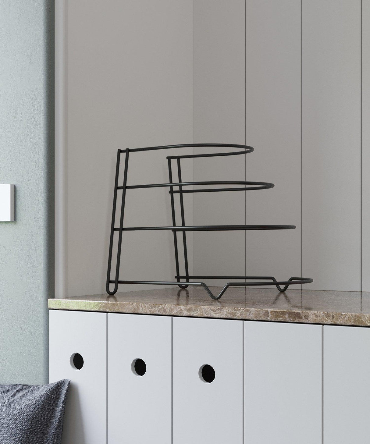 Suport pentru vase KB086, Negru, 23x24.5x33 cm