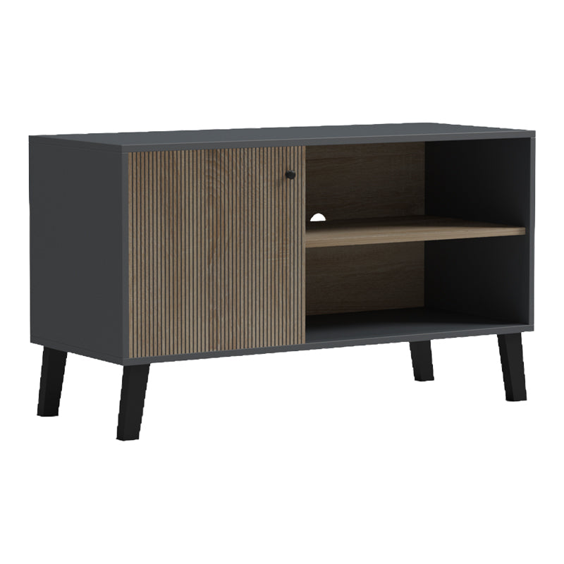 Suport TV cu rafturi Tuscany, Modern, Lemn, Sonoma-Antracit, 100x40x51 cm