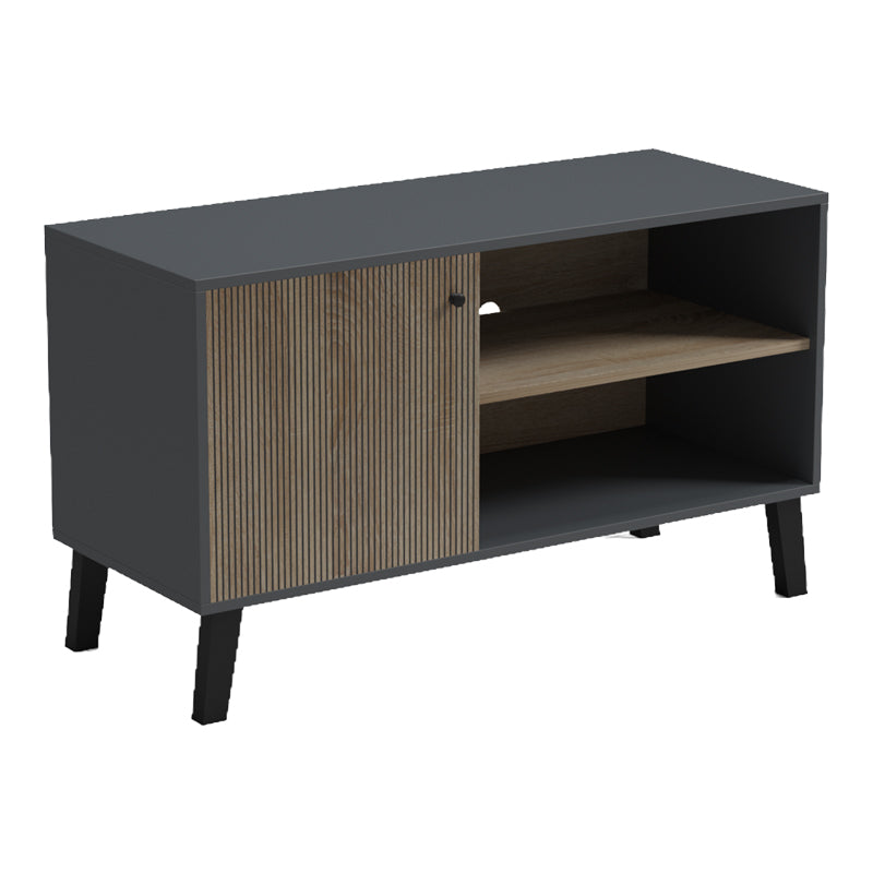 Suport TV cu rafturi Tuscany, Modern, Lemn, Sonoma-Antracit, 100x40x51 cm