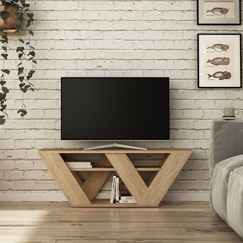Suport TV Pipralla, Antracit, 110x30x40 cm - Stejar