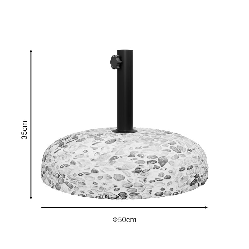 Suport umbrela de gradina Nimbus, Alb, 50x50x50 cm, imagine suplimentara