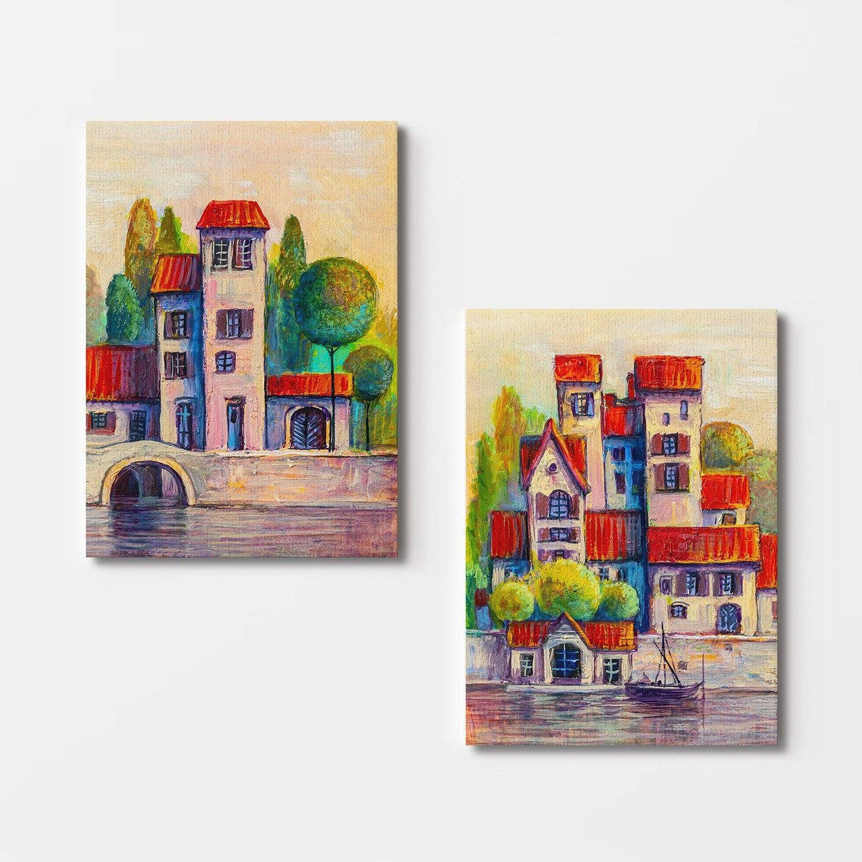 Tablou Canvas (2 bucăți) 2KNV4243, Multicolor, 110x70 cm