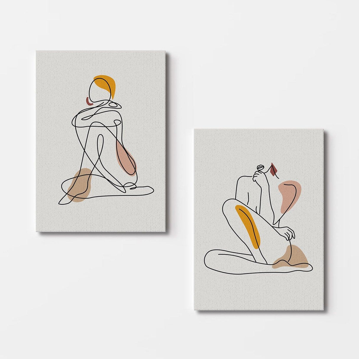 Tablou Canvas (2 bucăți) 2KNV4289, Multicolor, 110x70 cm