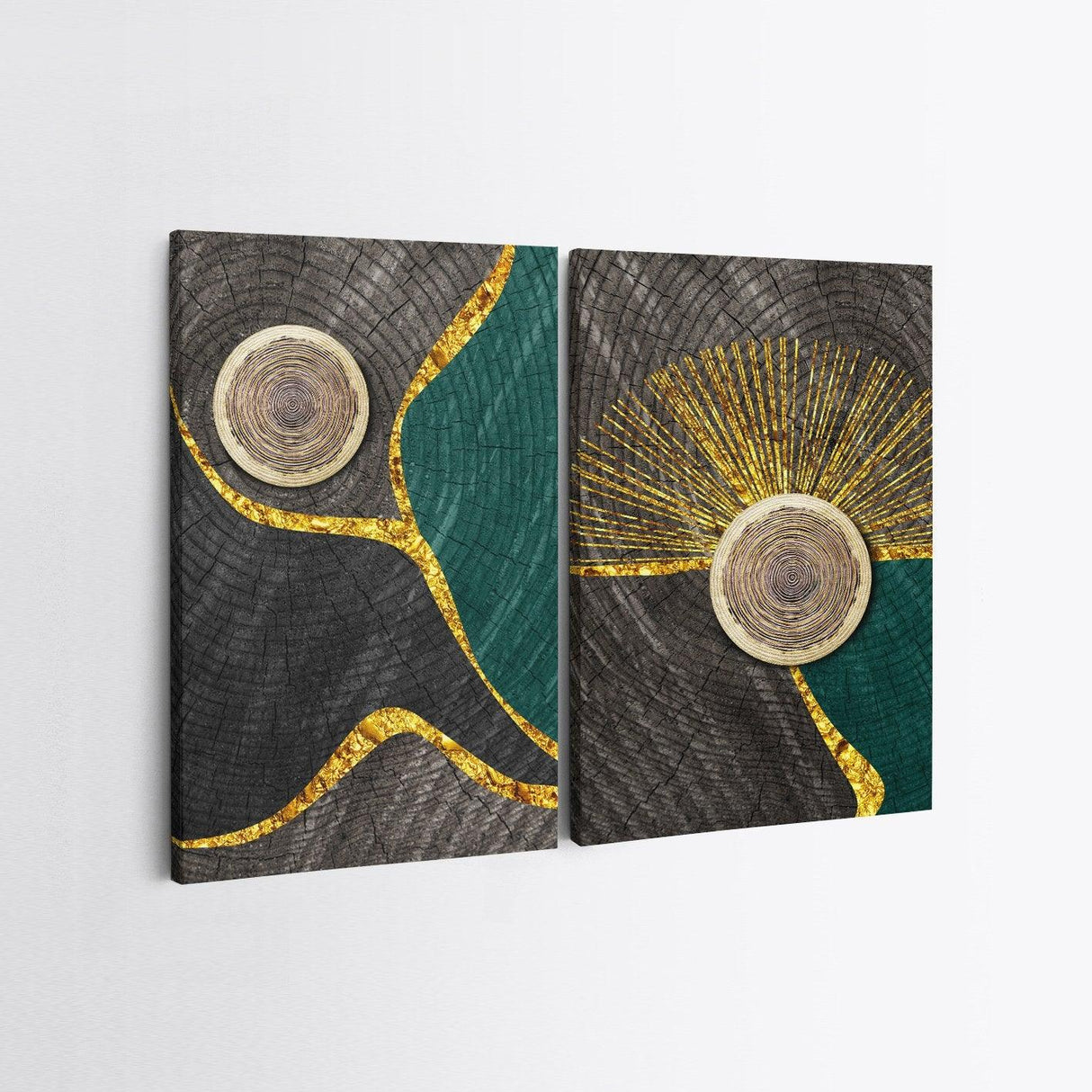 Tablou Canvas (2 bucăți) 2KNV4306, Multicolor, 110x70 cm