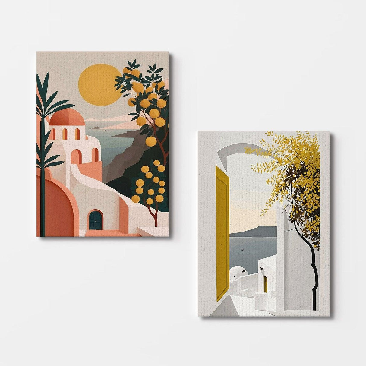 Tablou Canvas (2 bucăți) 2KNV4328, Multicolor, 110x70 cm