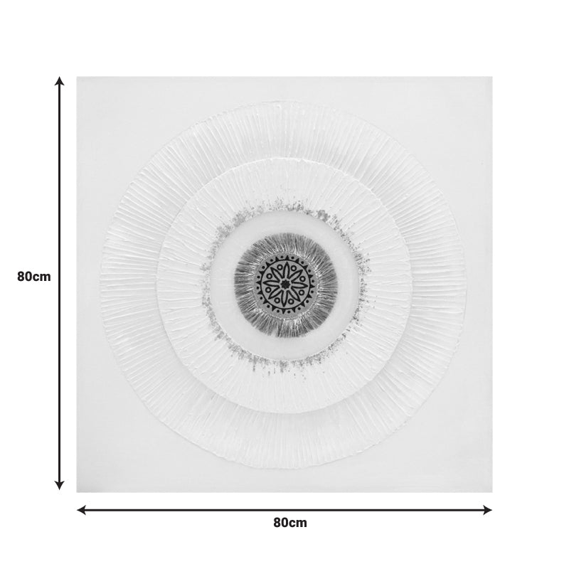 Tablou canvas 3D Circled I, Multicolor, 80x80 cm