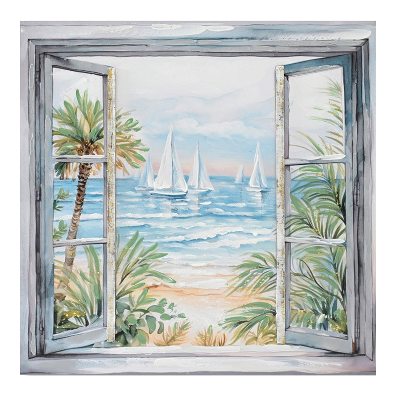 Tablou Canvas 3D Deive, Pânza, Multicolor, 80x80 cm