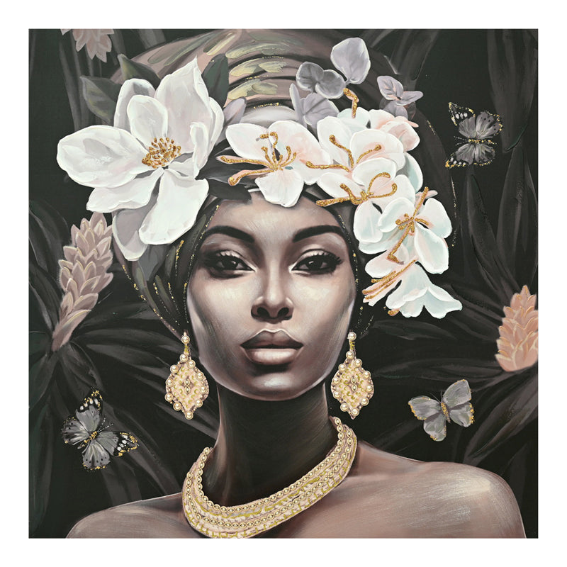 Tablou canvas Beauty Africa, Multicolor, 80x80 cm