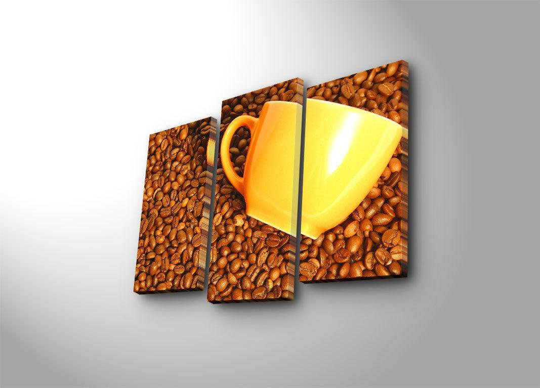 Tablou Canvas cu Led Cafea, Multicolor, 66 x 45 cm