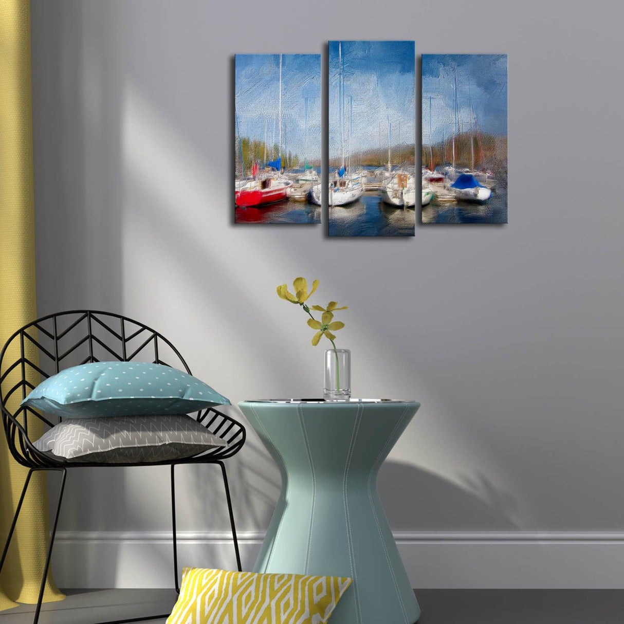 Tablou Canvas cu Led Mangalia, Multicolor, 66 x 45 cm