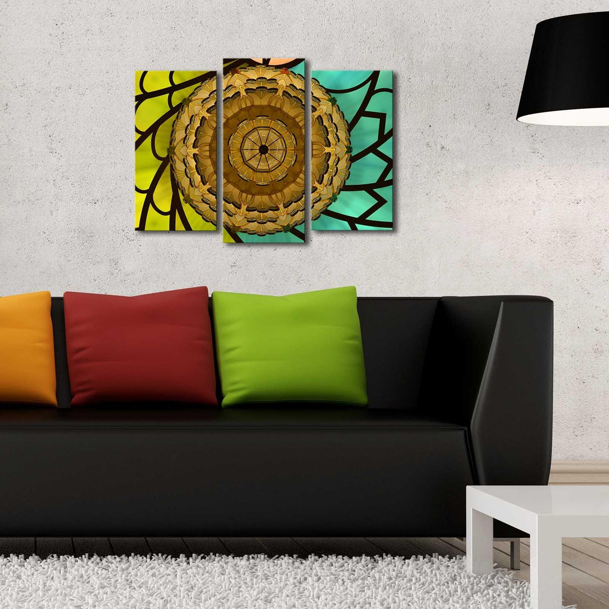 Tablou Canvas cu Led Ochii Capriu, Multicolor, 66 x 45 cm