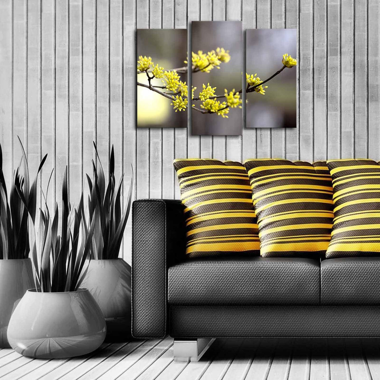 Tablou Canvas cu Led Orhidee, Multicolor, 66 x 45 cm