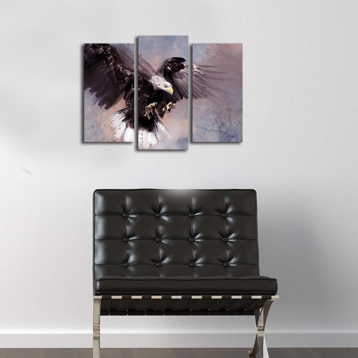 Tablou Canvas cu Led Vultur, Multicolor, 66x 45 cm