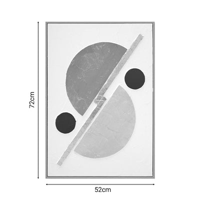Tablou canvas Geometric, Gri, 52x72 cm, imagine suplimentara