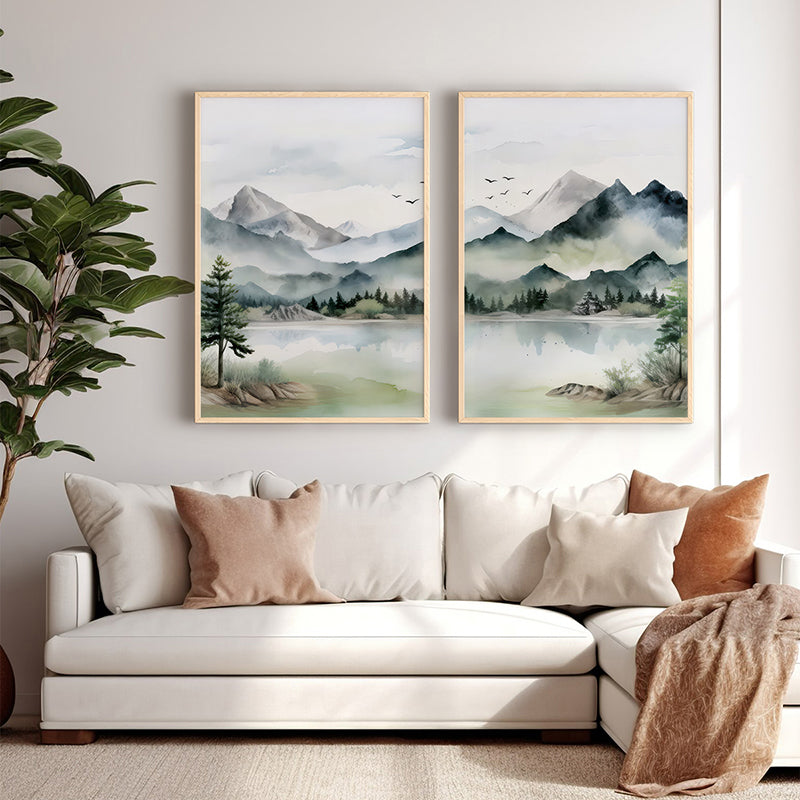 Tablou Crelo, Cu cadru, Multicolor, 33x48 cm
