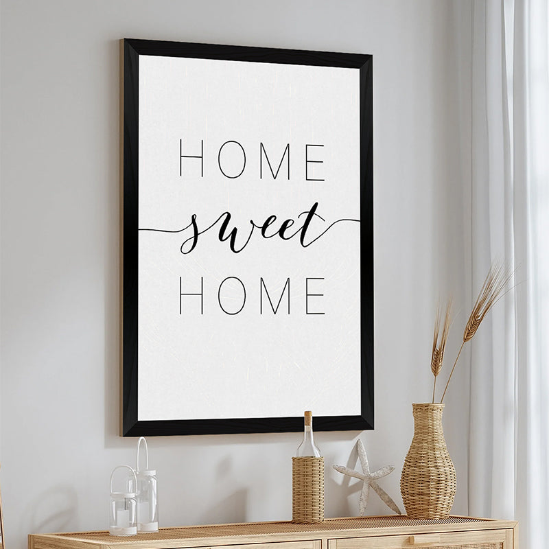 Tablou decorativ cu rama Homel, Lemn, Negru, 33x48 cm